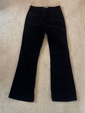 GAP Black High-Rise '70s Velvet Flare Jeans
